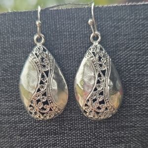 Premier Silver Filigree Teardrop Earrings